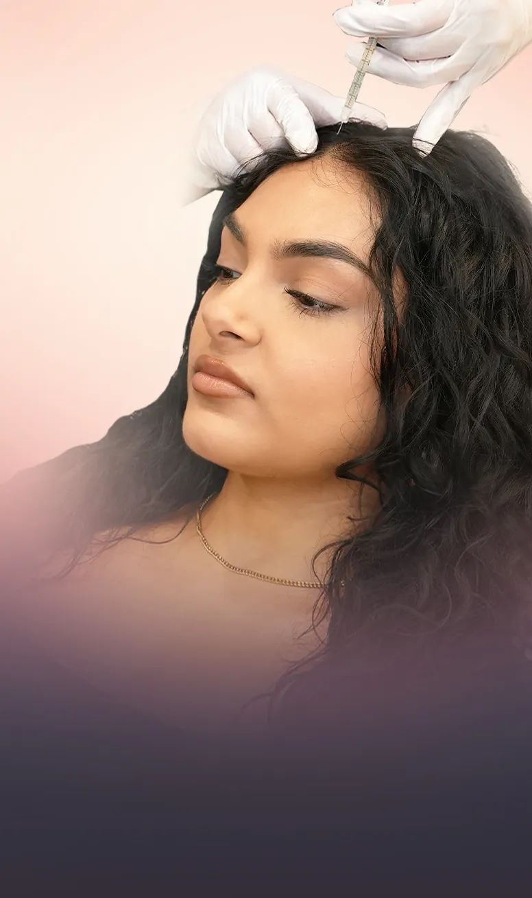 PRP For Thick Hair & Scalp Health treatment mobile banner at Toronto medical spa - Heal From the Root With Regenerative Technology...